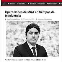 Operaciones de M&A en tiempos de insolvencia